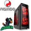 Gabinete Gamer Negro con coolers ROJOS Sin fuente Naxido F300B